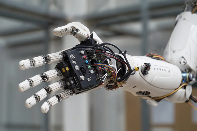 Robotic hand with electronics
