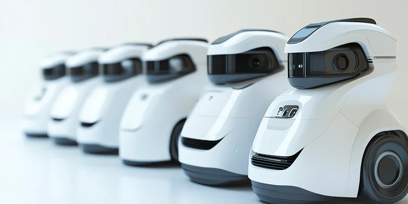 Swarm of cleaning robots